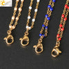 CSJA Infinity 8 Stainless Steel Necklaces for Women Gold Color Link Chain Jewelry Necklace Collier Femme 2021 Chaine Collar S682