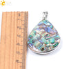 CSJA Natural Oyster Paua Sea Abalone Shell Necklaces Pendants Zealand Multicolor Water Tear Drop Bead Men Women Jewelry F029