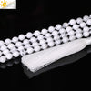 CSJA Tassel Necklace White Howlite Long Knotted Tribal Handmade Necklaces for Women Buddha Prayer 6mm Mala 108 Bead Jewelry F307