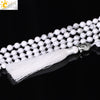 CSJA Tassel Necklace White Howlite Long Knotted Tribal Handmade Necklaces for Women Buddha Prayer 6mm Mala 108 Bead Jewelry F307