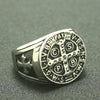 CSPB CSSML NDSMD Unisex 316L Stainless Steel Catholic Church Saint Benedict of Nursia Christianity Jesus Exorcism Ring