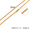 CUBE VENETIAN BOX CHAINS NECKLACES DELICATE SQUARE LINKS STAINLESS STEEL CHAINS 2MM 4.5MM NECKLACE FOR MEN WOMEN 18 TO 24 INCH