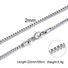 CUBE VENETIAN BOX CHAINS NECKLACES DELICATE SQUARE LINKS STAINLESS STEEL CHAINS 2MM 4.5MM NECKLACE FOR MEN WOMEN 18 TO 24 INCH