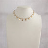 CUTE GOLD COLOR ROUND DISC CHOKER NECKLACE FOR WOMAN GIRL