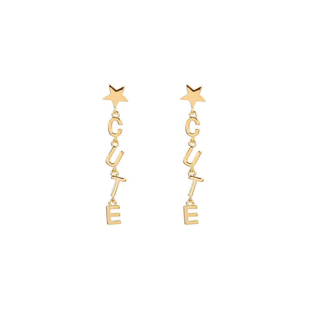 CUTE Letter Woman‘s Earrings Gold Silver Color Star Drop Hanging Earrings 2022 Trend Jewelry Accessories 11.11 Gifts