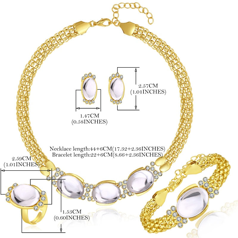 Fashion Women Jewelry Sets African Beads Jewelry Set Chain Dubai Turkish Ethiopian Nigerian Wedding Bridal Jewellery