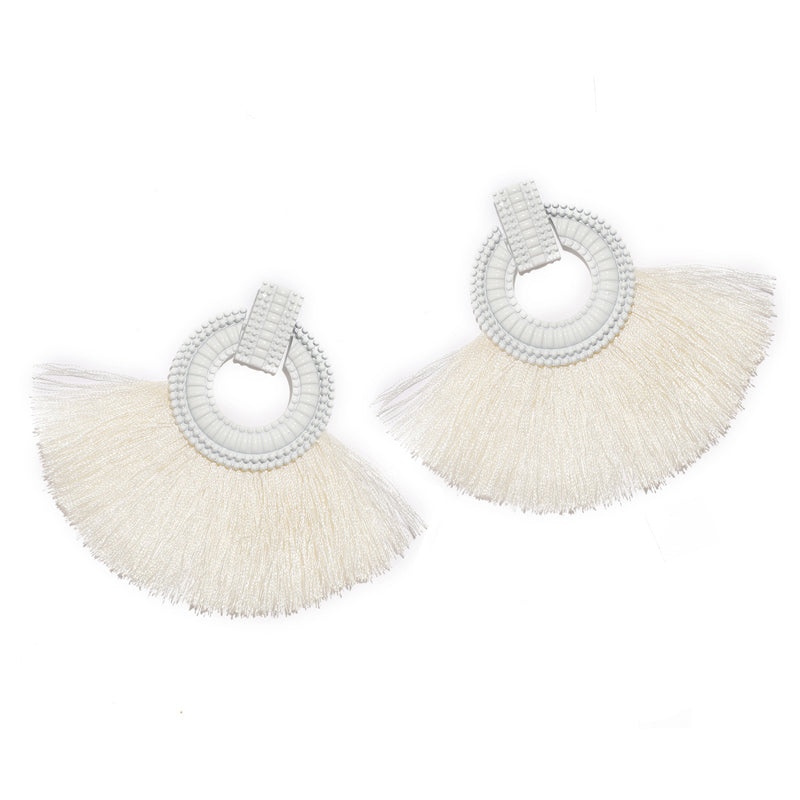 Fashion Women Tassel Earrings 2020 Brincos Boho Statement Fringe Earings Circle Vintage Za Dangle Round Earring Jewelry