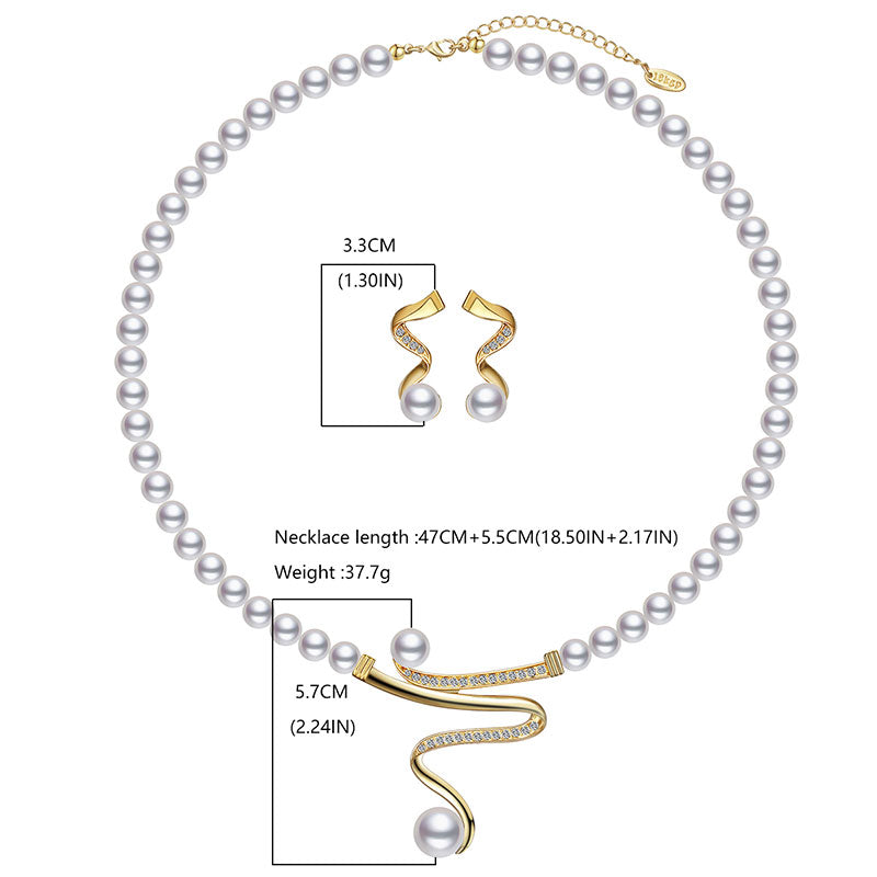 Wedding Jewelry Sets Simulated Pearl Jewellery Sets For Women Fashion African Beads Jewelry Set Statement Necklace Set