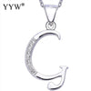 CZ Letter Necklaces Pendants Alfabet Initial Necklace 925 Sterling Silver Choker Necklace Women Jewelry Kolye Collier collare