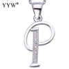 CZ Letter Necklaces Pendants Alfabet Initial Necklace 925 Sterling Silver Choker Necklace Women Jewelry Kolye Collier collare