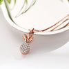 CZ Plant Pendant Necklace Women Gold/Silvery/Rose Gold pineapple Snake Chain Ladies Pendant Necklace Crystal Jewelry