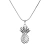 CZ Plant Pendant Necklace Women Gold/Silvery/Rose Gold pineapple Snake Chain Ladies Pendant Necklace Crystal Jewelry