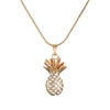 CZ Plant Pendant Necklace Women Gold/Silvery/Rose Gold pineapple Snake Chain Ladies Pendant Necklace Crystal Jewelry