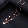 CZ Zircon Necklaces for Women 100% Stainless Steel Romantic Small Heart Tassel Rose Gold Color Pendant Necklace Jewelry
