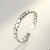 100% 925 Sterling Silver Adjustable Rings for Women Wholesale Minima Heart Design Open Ring Valentine's D Gift 2020