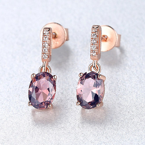 925 Sterling Silver Earrings Created Nano Morganite Gemstone Drop Earrings for Women Fine Jewelry Brinco Argola SE0118
