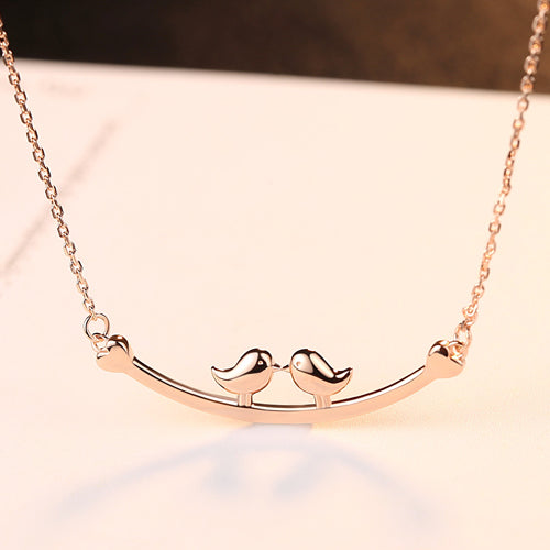 Authentic 100% 925 Sterling Silver Lovely Bird Exquisite Women Pendant Necklace Luxury Sterling Silver Jewelry Gift