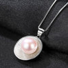 Brand 925 Silver Chain Pendant Necklace for Women 9-9.5mm Pearl Pendant High Quality Fine Jewelry Women Gift