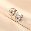 Brand Cute Stud Earrings for Women Simple Rose Flower CZ Stone Genuine 925 Sterling Silver Jewelry Earring Wholesale