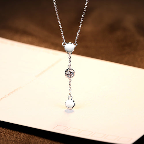 Brand Necklace 925 Sterling Silver Link Chain Necklace Choker Collar Tiny Cubic Zircon Necklace Pendants Women Jewelry
