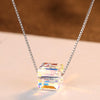 Brand Real 925 Sterling Silver Box Chain Necklaces for Women Simple Design Square Bead Pendant Women Necklace Gift 2020