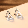 Brand Triangular Shape Genuine 925 Sterling Silver Clip on Earrings For Women Lovely Fashion & Classic Style Fine Jewelry
