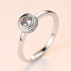 Bridal Wedding Finger Ring Silver 925 Round 1 Carat Cubic Zirconia Love Rings for Women Sterling Silver Jewelry Gift