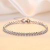 Brilliant Clear Zircon Stone Tennis Silver Women Bracelet Genuine 925 Sterling Silver Wedding Bracelets & Bangles Gift