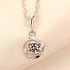 Chain Pendant Necklace Classic Rose Flower Cubic Zirconia 925 Sterling Silver Necklaces for Women Fine Jewelry Gift