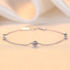 Charm Women Chain Link Sterling Silver Bracelet for Women Simple Classic Cubic Zirconia Female Bracelets Fine Jewelry