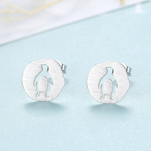 Desinger Animial Silver Earrings for Women 925 Sterling Silver Brushed Korean Earing Stud New Fashion Brincos SE0208