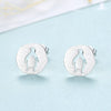 Desinger Animial Silver Earrings for Women 925 Sterling Silver Brushed Korean Earing Stud New Fashion Brincos SE0208
