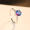 Genuine 925 Sterling Silver Rainbow Fire Mystic Topaz Solid Ring For Women Jewelry Best Gift Fine Jewelry Engagement Ring