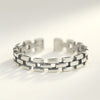 Geometric Genuine 925 Sterling Silver Open Rings for Women Carving S925 Silver Adjustable Ring Christmas Fine Jewellery