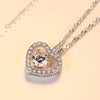 Heart Clear Cubic Zirconia Delicate Pendant with Chain Women's Necklaces Vintage CZ Crystal Charm Necklaces Jewelry Gifts