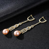 Luxury 925 Sterling Silver Long Earrings Natural Vintage Pearl Clip on Earring Bohemia Bijoux Accessories