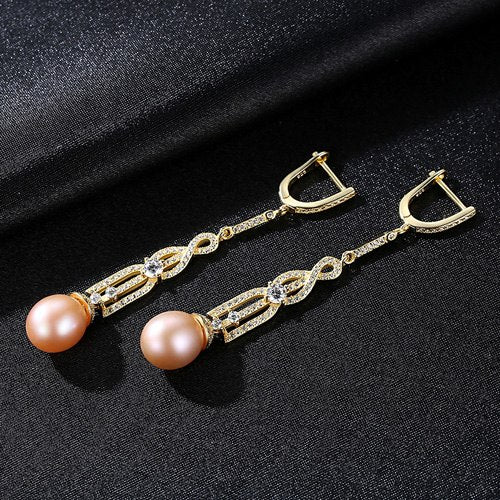 Luxury 925 Sterling Silver Long Earrings Natural Vintage Pearl Clip on Earring Bohemia Bijoux Accessories