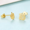New Brand Sterling Silver 925 Animal Stud Earrings for Women Brushed Vivid Squirrel&Hazelnut Fashion Earring Fine Jewelry
