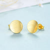Trendy Round Stud Earrings for Women Minimalist Drawing 925 Sterling Silver Women Earring Fine Jewerly Brinco Femme