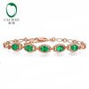 2.45 ct Natural Emerald 18KT/750 Rose Gold 0.36 ct Full Cut Diamond Bracelet bangle Jewelry Gemstone