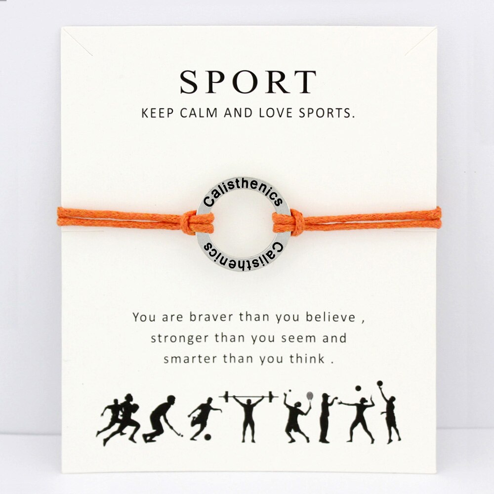 Calisthenics Gymnastics Gymnastic Charm Bracelets Chain Jewelry Women Girl Boy Unisex  Friends Gift Drop Shipping