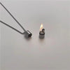 Can act as a lighter necklace can twist open capsule pendant couples simple versatile titanium steel mini