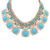 Candy Colors Sweet Fashion Big Bib Necklace Gem Stone Rhinestone Weave Pendant Necklaces for Women Party Jewelry Colares