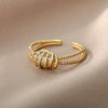 Candy Zircon Rings for Women Girls Stainless Steel Open Adjustable Finger Ring 2023 Trend Koeran Party Jewerly anillos