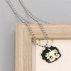 Cartoon Betty Boop Necklace Choker Enamel Metal Figure Pendant Girl Charm Bead Chain Necklaces For Women Jewelry