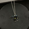 Cartoon Childlike Black&White Double Evil Necklace Men&Women Couples Korean Sweater Chain Simple Trendy Gift Jewelry