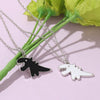Cartoon Dinosaur Pendant Necklace for Women Men Alloy Chains on The Neck Hip Hop Couple Chain Necklaces A Pair Jewelry