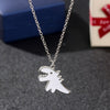 Cartoon Dinosaur Pendant Necklace for Women Men Alloy Chains on The Neck Hip Hop Couple Chain Necklaces A Pair Jewelry