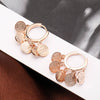 Carved Coins Charms Earrings Rose Gold Queen Face Stainless Steel Hoop Earring Jewelry Party Gifts Women Accessories