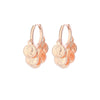 Carved Coins Charms Earrings Rose Gold Queen Face Stainless Steel Hoop Earring Jewelry Party Gifts Women Accessories